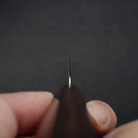 明神利器 銀三鋼 霞 切付 小刀 165mm 黑檀木柄
