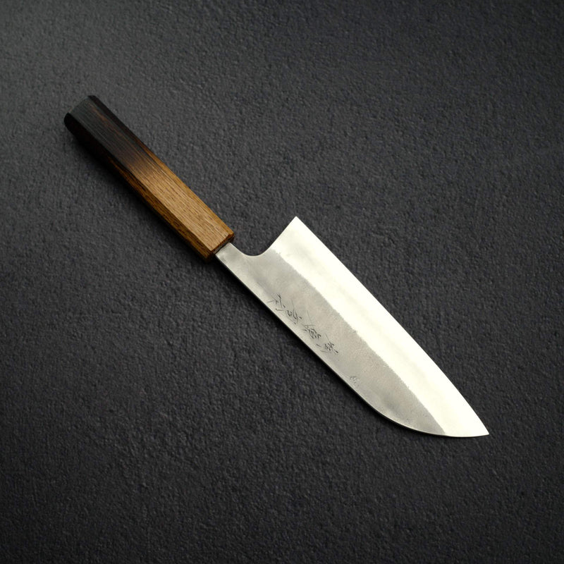 松原 青鋼二號 三德刀 170mm 梨地 燒色 櫟木