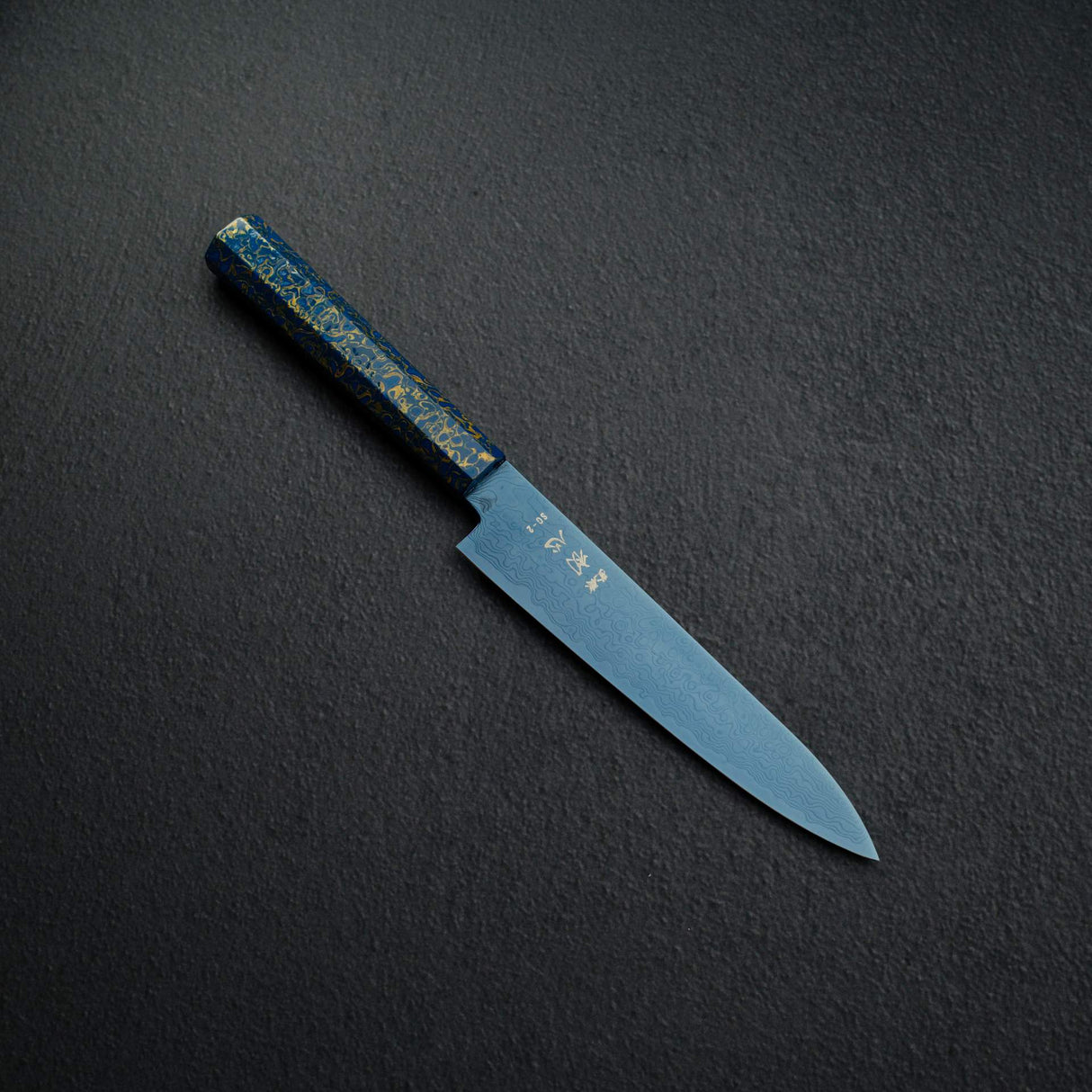 Hatsukokoro Ryuhyo SG2 Damascus Blue Petty 150mm with Urushi handle