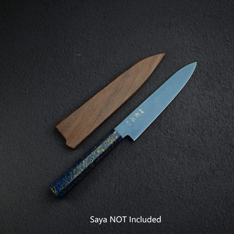 初心流冰SG2大馬士革藍色Petty 150mm，配有漆器手柄