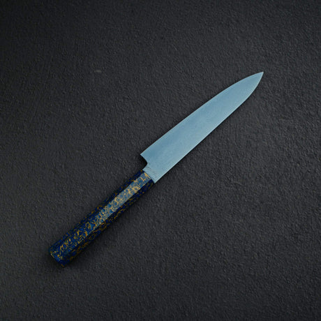 初心流冰SG2大馬士革藍色Petty 150mm，配有漆器手柄