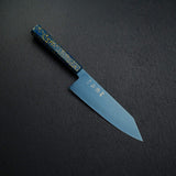 初心流冰SG2大馬士革藍色Bunka 180mm，配有漆器手柄