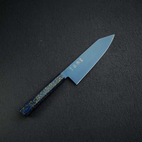 初心流冰SG2大馬士革藍色Bunka 180mm，配有漆器手柄