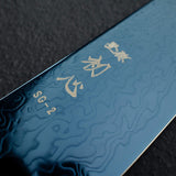 Hatsukokoro Ryuhyo SG2 Damascus Blue Gyuto 210mm Urushi handle with Urushi handle