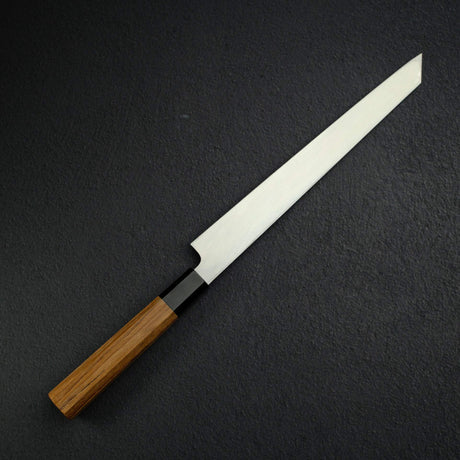 初心 x 明神 白鷺 青鋼二號 黑打 切付 柳刃 270mm