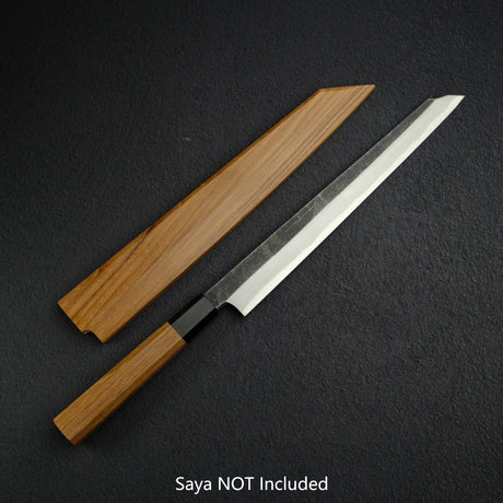 初心 x 明神 白鷺 青鋼二號 黑打 切付 柳刃 270mm