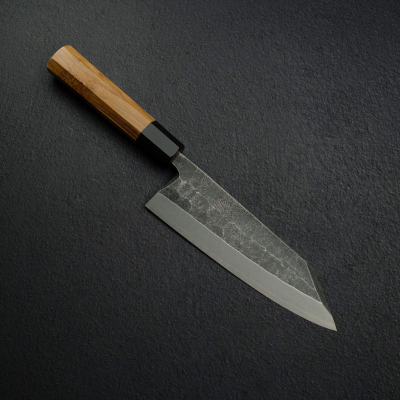 明神利器 x 初心 白鷺 青鋼二號 黑打 切付 出刃 180mm