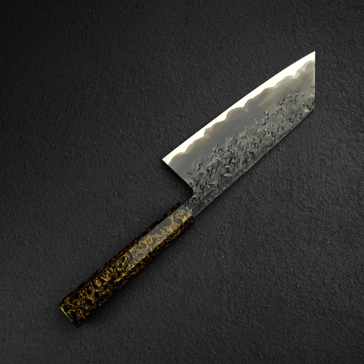 Kisuke x Xinguo Blue 1 Tsuchime Bunka 180mm w/ Magnetic Guard Urushi Handle
