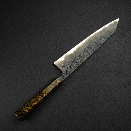 Kisuke x Xinguo Blue 1 槌目 K 型尖端牛刀 210mm，附刀鞘與漆塗握柄