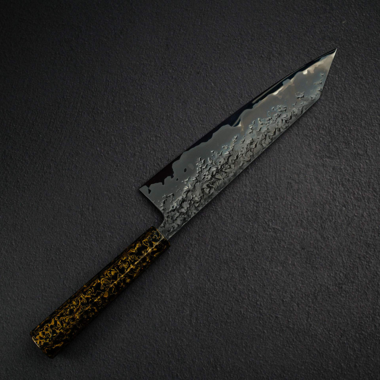 Kisuke x Xinguo Blue 1 Tsuchime K-tip Gyuto 240mm w/ Magnetic Guard & Urushi Handle