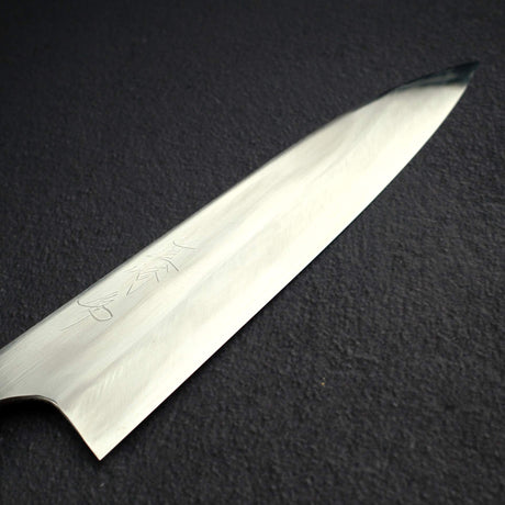 Mazaki Blue 1 Mizu-Honyaki Gyuto 240mm w/ Burl Handle Wenge Saya