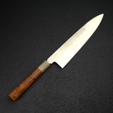XINGUO Aogami Super Honyaki Gyuto 240mm Marble Ferrule Amboyna Burl Handle with Saya