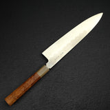 XINGUO Aogami Super Honyaki Gyuto 240mm Marble Ferrule Amboyna Burl Handle with Saya