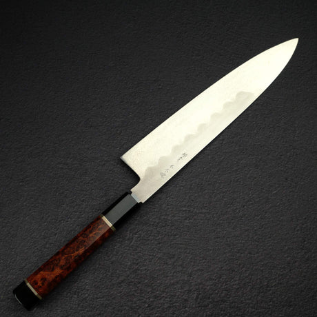 Xinguo 超級青鋼 本燒 牛刀 240mm 雙隔片 花梨瘤木柄 附刀鞘