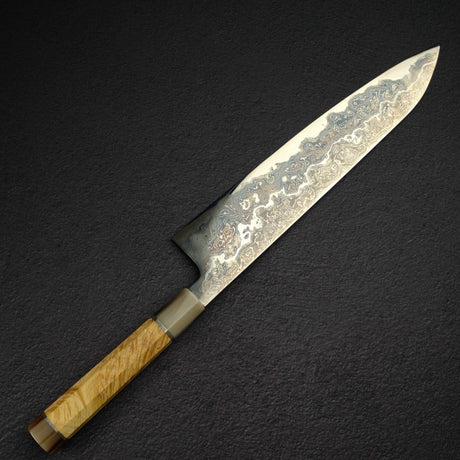 Kisuke x 新國 青鋼一號 白煙大馬士革 牛刀 300mm