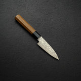 Shiro Kamo SG2/R2 Suminagashi Damascus Petty 90mm