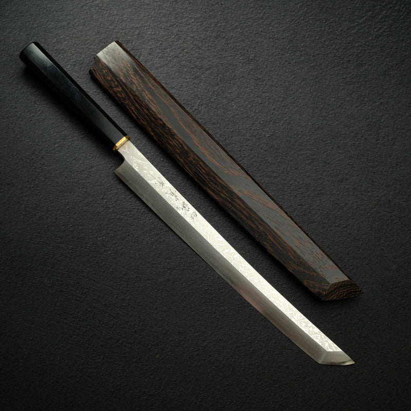 田中重樹 VG10 大馬士革 先丸蛸引 300mm（附鞘）
