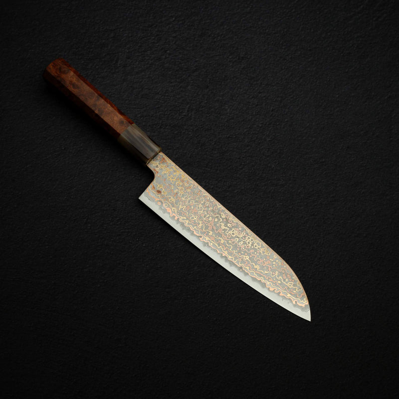 初心 火鳥 V-Toku 2 三德刀 180mm 彩虹 大馬士革 處理