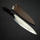 Hatsukokoro Komorebi Blue 1 Damascus Gyuto 240mm w/ Saya, Un-engraved