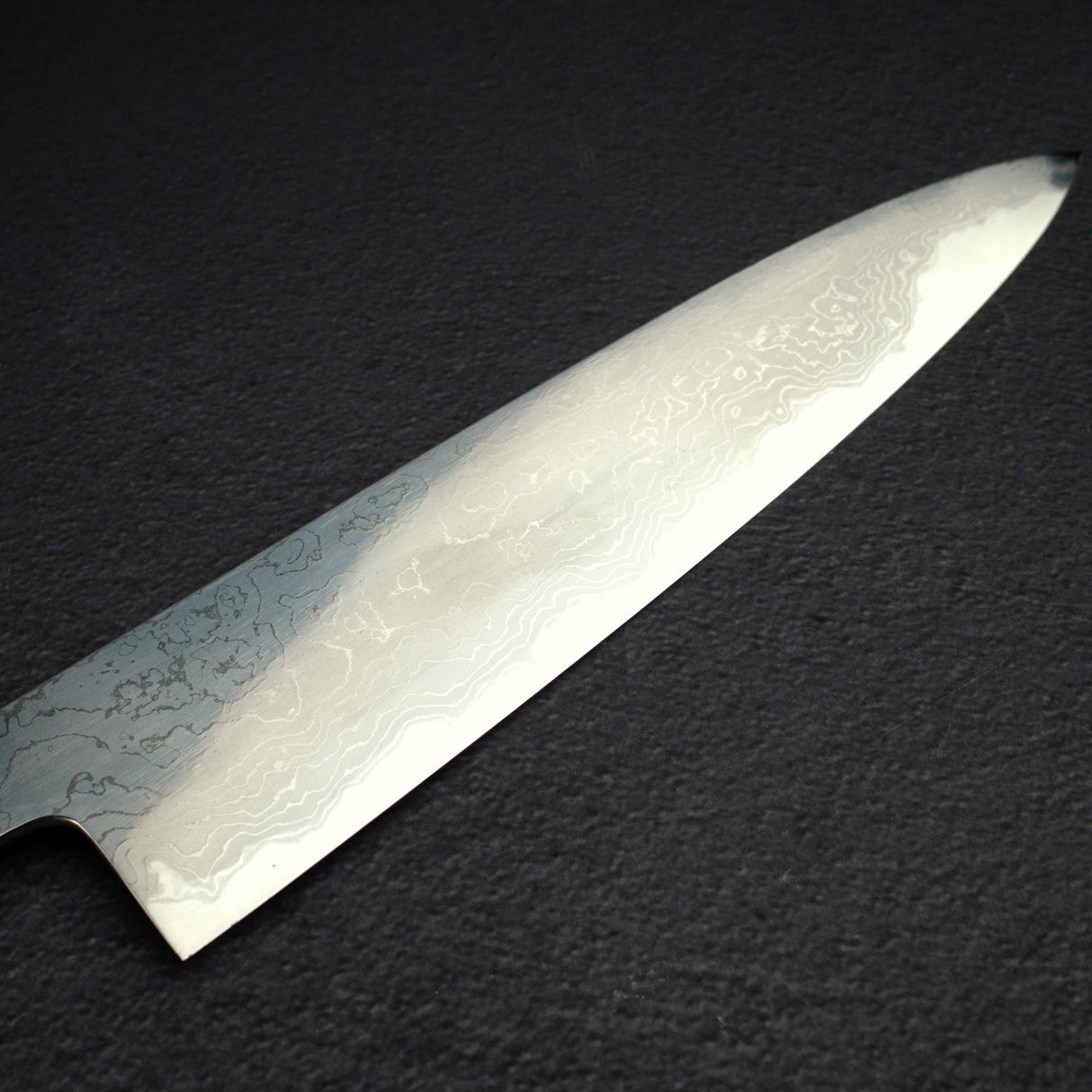 Hatsukokoro Komorebi Blue 1 Damascus Gyuto 240mm w/ Saya, Un-engraved