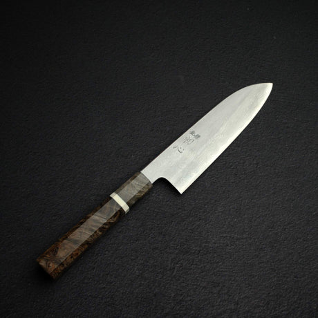 初心 x 中川聰 青鋼一號大馬士革三德刀 170mm