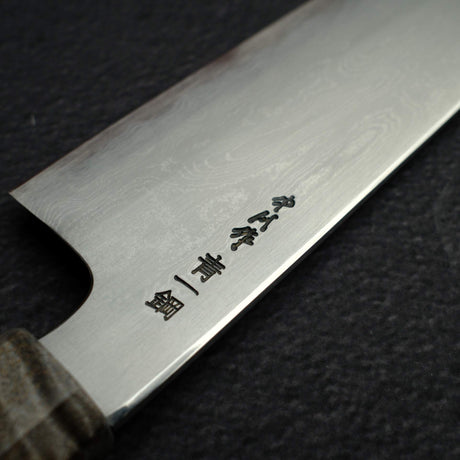 初心 x 中川聰 青鋼一號大馬士革三德刀 170mm