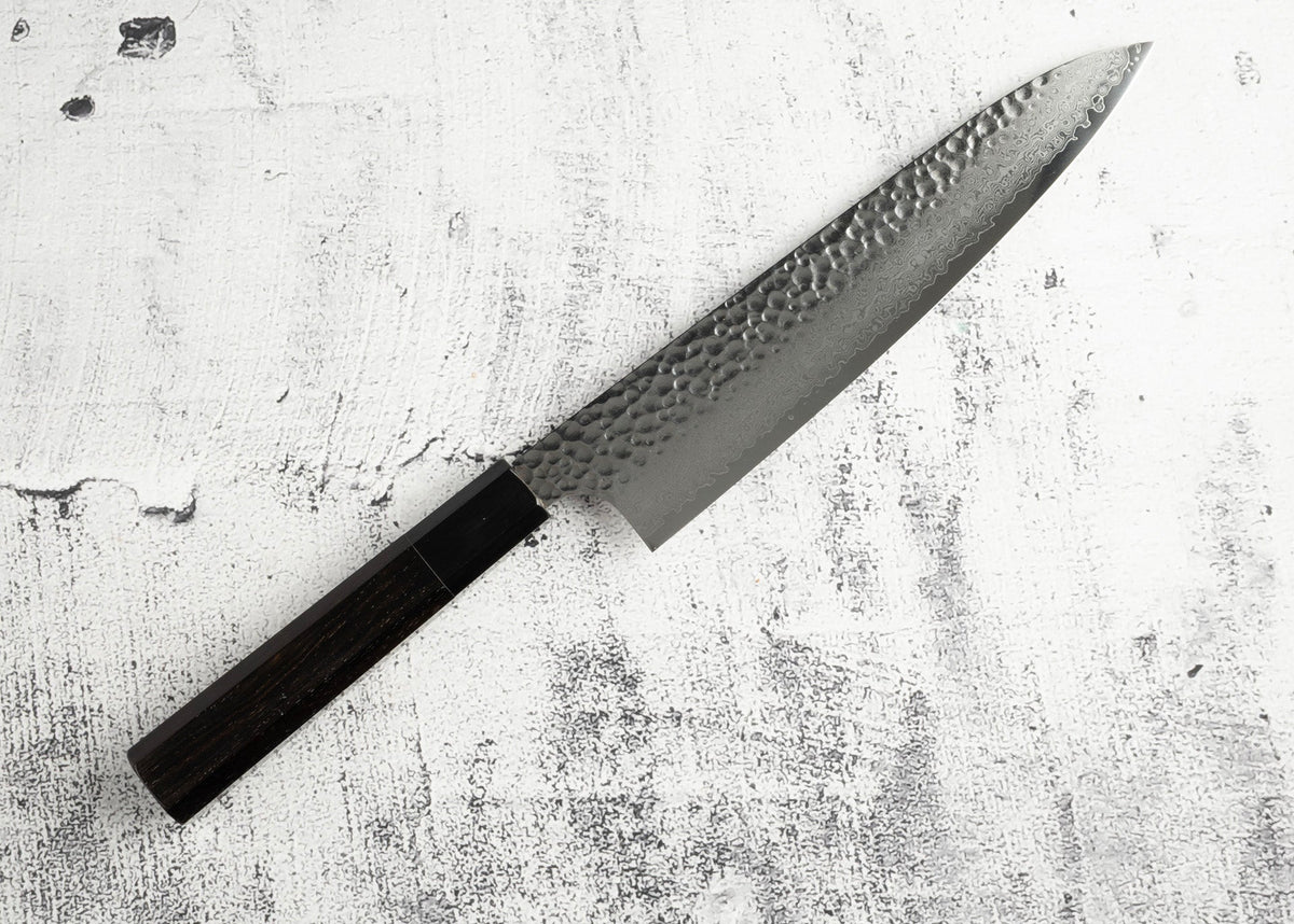 八角柄 黑檀木 Black Horn handle mounted on knife