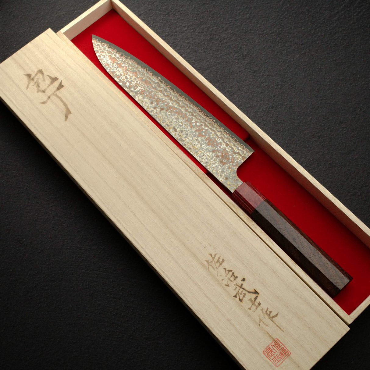 佐治武士 VG10 鋼 大馬士革彩虹蝕刻 牛刀 240mm