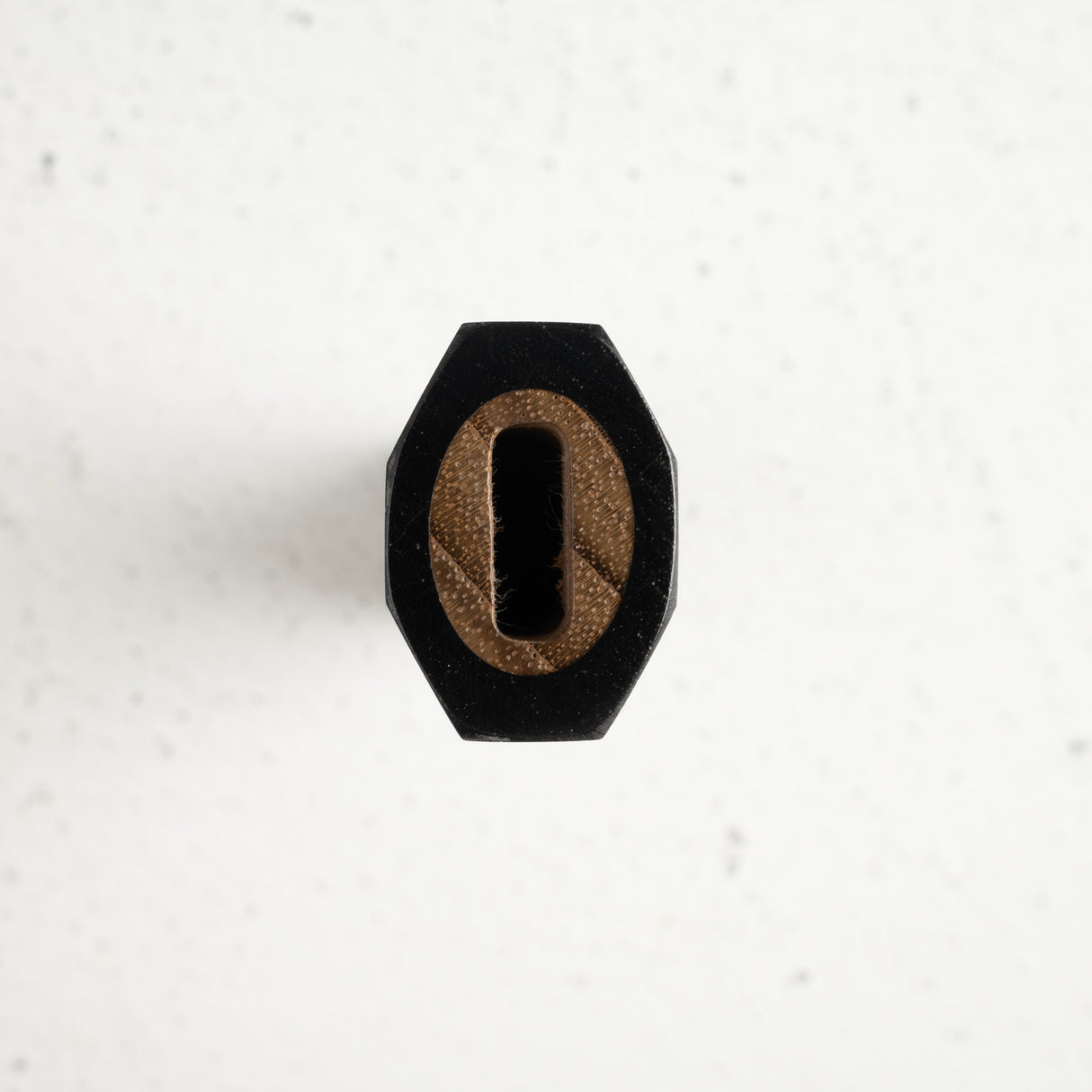 烏木鑲方形馬賽克銷細八角和柄