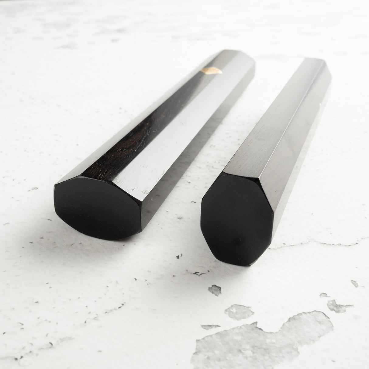 烏木鑲方形馬賽克銷細八角和柄