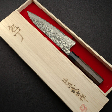 Takeshi Saji SG2 Black Damascus Gyuto 210mm Rosewood Handle