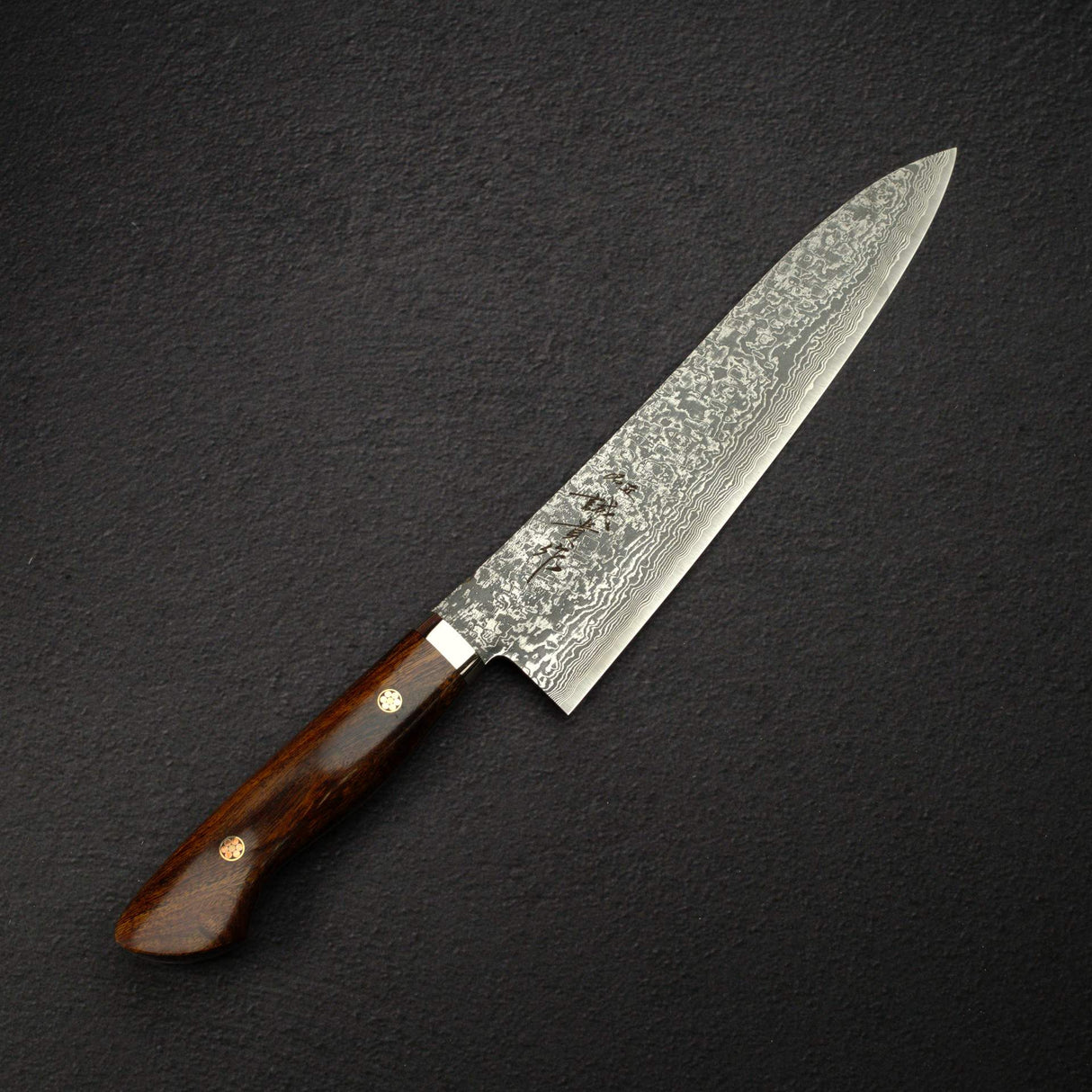 Tanaka R2 Damascus Gyuto 240mm with Ironwood Western Handle w/ Guard