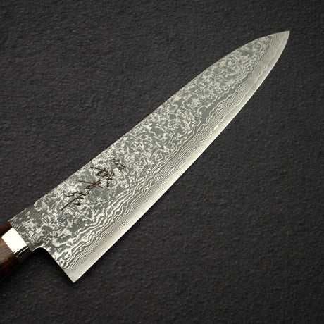 Tanaka R2 Damascus Gyuto 240mm with Ironwood Western Handle w/ Guard