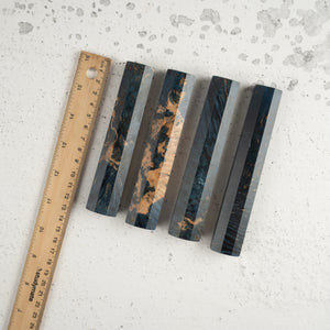 The Starry: Stabilized and Dyed Burl WA Handle, Slim Profile, K&S Custom