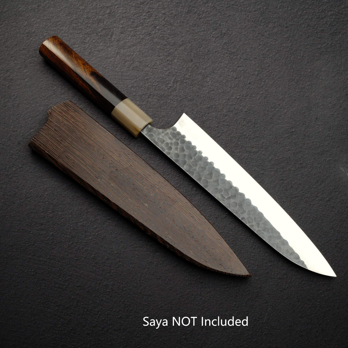昌景 Koishi AS 牛刀 210mm 超級青鋼 黑打 鎚目 Knives and Stones 岩刃社 Hearted-shaped 鐵木 Handle