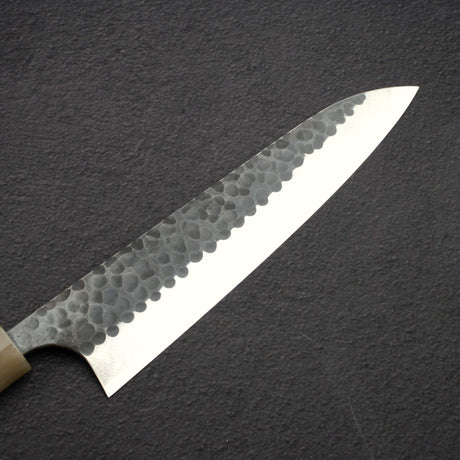 昌景 Koishi AS 牛刀 210mm 超級青鋼 黑打 鎚目 Knives and Stones 岩刃社 Hearted-shaped 鐵木 Handle