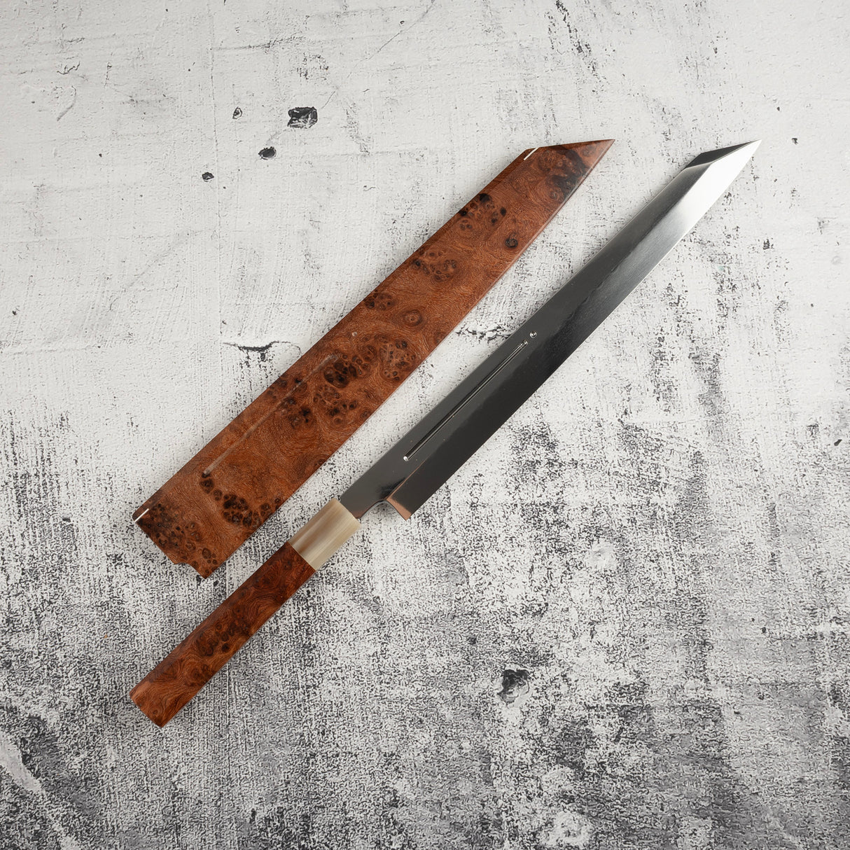 珍稀：池田義一 Blue #1 水本燒K型柳刃300mm 血槽