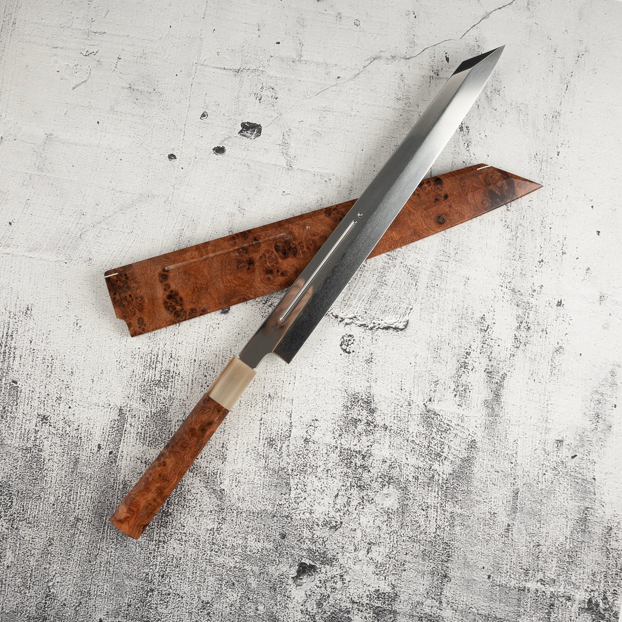 珍稀：池田義一 Blue #1 水本燒K型柳刃300mm 血槽