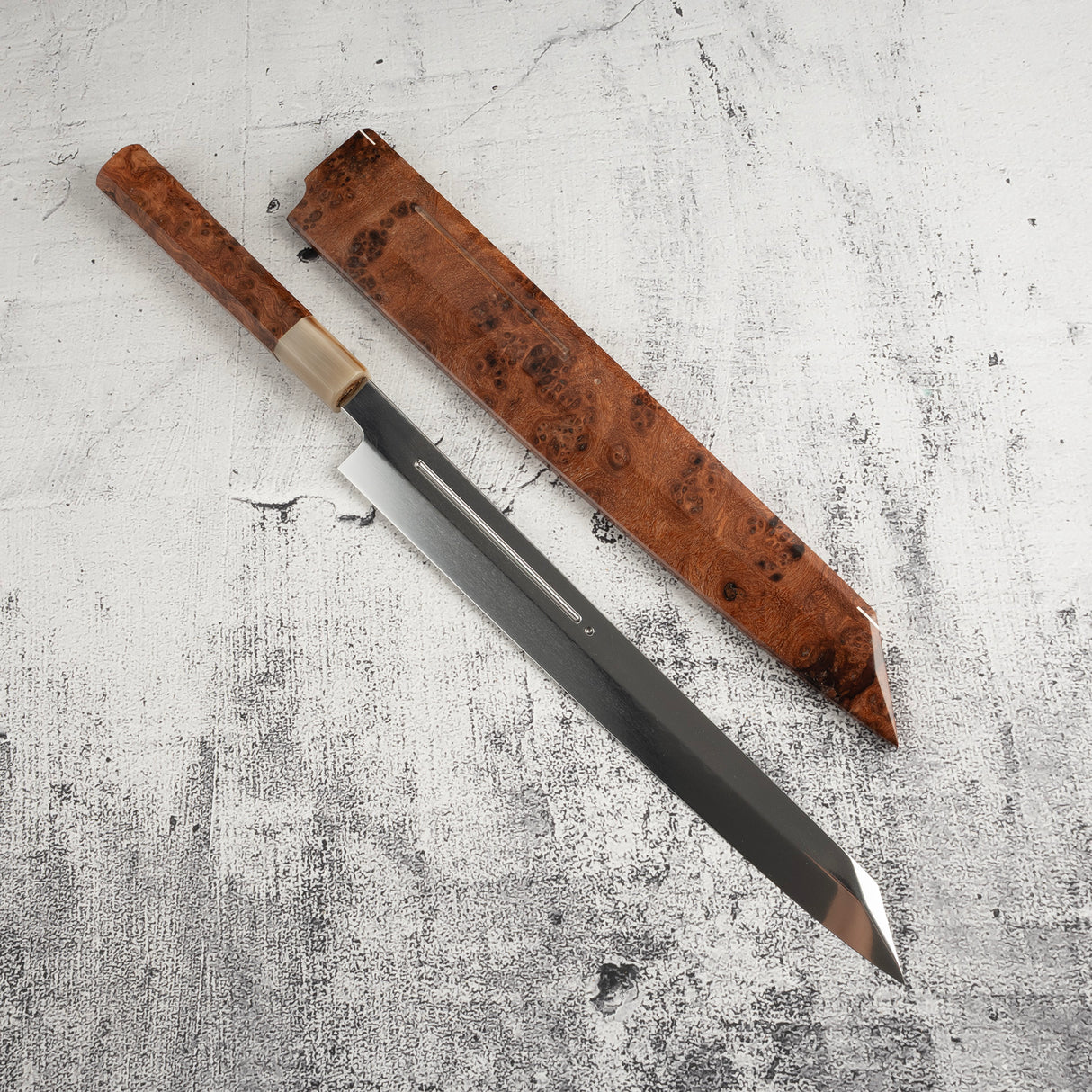 珍稀：池田義一 Blue #1 水本燒K型柳刃300mm 血槽