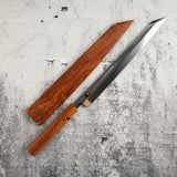 珍稀：池田義一 Blue #1 水本燒K型柳刃300mm 血槽 Pau Rosa套裝