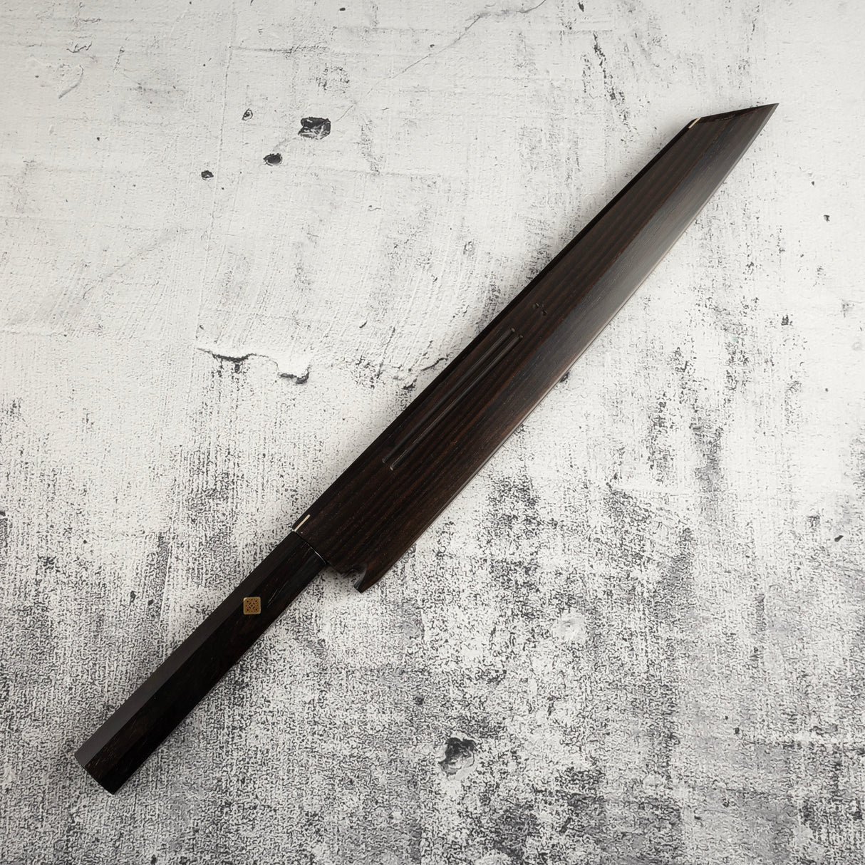 珍稀：池田義一 Blue #1 水本燒K型柳刃300mm 血槽烏木套裝