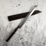 珍稀：池田義一 Blue #1 水本燒K型柳刃300mm 血槽烏木套裝