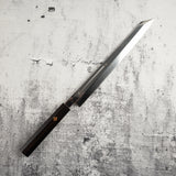 珍稀：池田義一 Blue #1 水本燒K型柳刃300mm 血槽烏木套裝