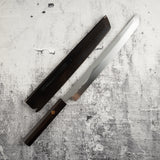 珍品：池田美和一本燒富士山刃文先丸蛸引 300mm 手工研磨霞仕上