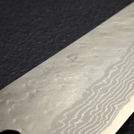 二唐 VG-10 大馬士革 鎚目 牛刀 210mm Black Chacate Handle
