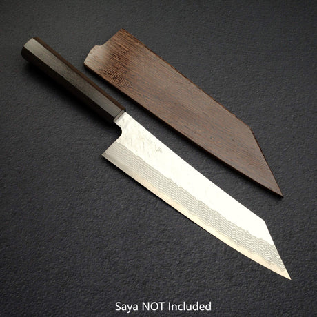 二唐 VG-10 大馬士革 鎚目 切付牛刀 240mm Black Chacate Handle