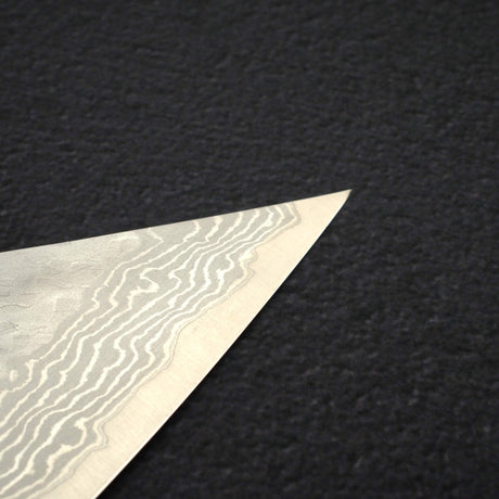 二唐 VG-10 大馬士革 鎚目 切付牛刀 240mm Black Chacate Handle