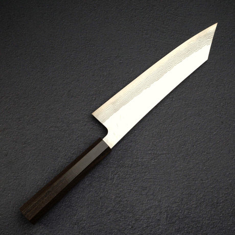 二唐 VG-10 大馬士革 鎚目 切付牛刀 240mm Black Chacate Handle