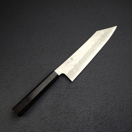 二唐 VG-10 大馬士革 鎚目 切付牛刀 210mm Black Chacate Handle