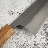 松原藍二號 菜切刀 165mm 梨地燒栗木柄